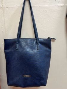 Navy Blue Capreese Tote Bag