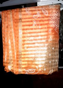 orange color beautiful saree😍🥰