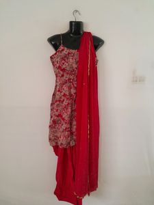 Rose Pink Printed Kurta Set (Women's)