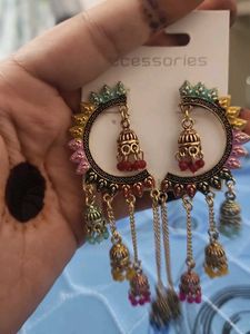 Colorful Jhumka Earrings