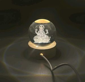 3D Crystal Ganesha LED night Lamp