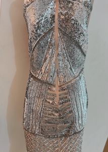 Silver Sequinned Dress