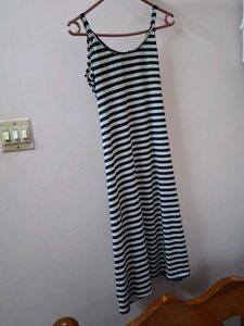 Striped Midi Slip Dress