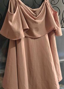 Cute Pink Off-Shoulder Dress