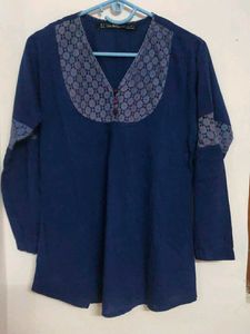 Elegant Blue Lace Top