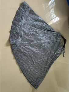 Elegant Silver Lehenga Skirt