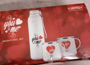 Cute &#39;You &amp; Me&#39; Mug &amp; Bottle Set