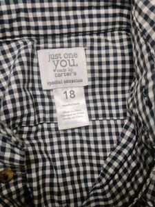 Checkered Baby Shirt with vest and tie