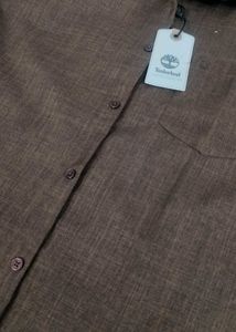 Rare Chocolate Browm Imported Linen Brand Shirt