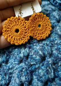 Handmade Crochet Flower Earrings