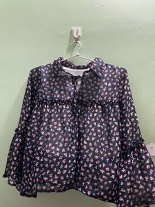 Floral Ruffle Blouse