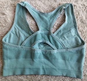 🛍️ Sporty &amp; Rich Mesh Racerback Sports Bra