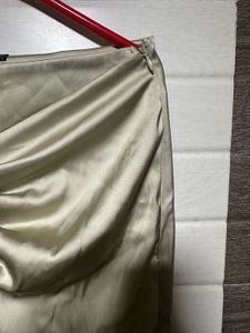 Zara Satin Gathered Skirt