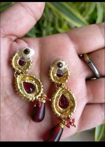 Red Drop Earrings