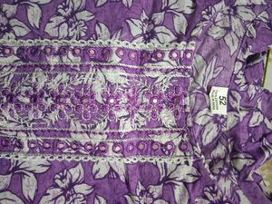 Purple Floral Print Salwar Kameez Kurta Set