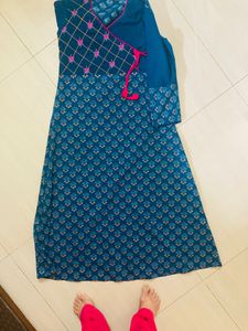 Rajasthani Print A Line Long Kurta