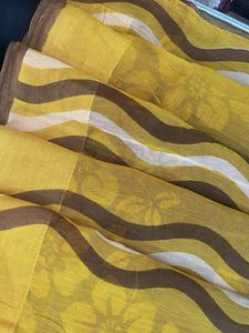 Mustard n Brown Designer Saree