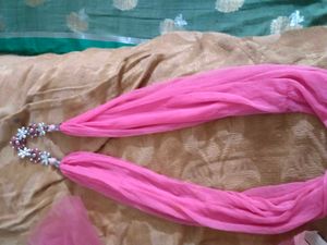 Pink Net Dupatta Combo Of 2