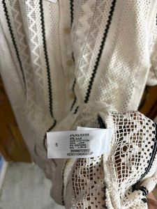 ETA WESTSIDE OFF WHITE CROCHET RELAXED FIT SHIRT