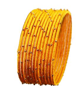 Yellow Beaded Bangles