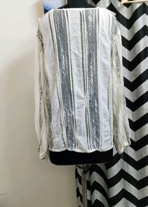 Plus Size Frilled Lace Top