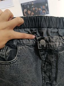 Black Denim Cut-Off Shorts