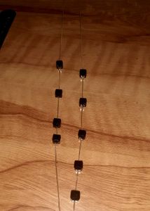 Elegant Black Bead Strand Necklace