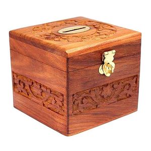 Vintage Floral Carved Wooden Box