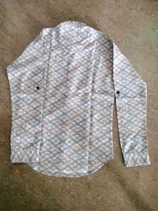 Patterned Button-Down Shirt