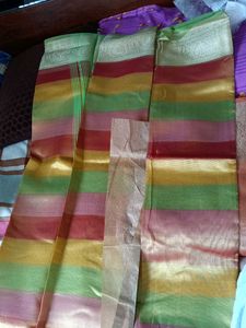 New Saree Witg Green Pattu Boarder