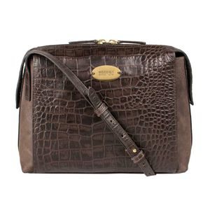 Hidesign Croc Embossed Leather Bag