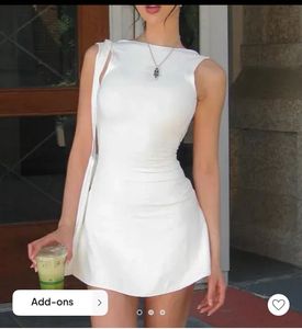 NEW WITH TAG- Newme White solid mini dress