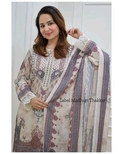 Pure Muslin Pakistani Suit