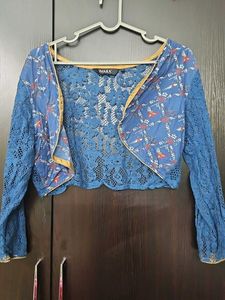 IMARA Blue Lace Top