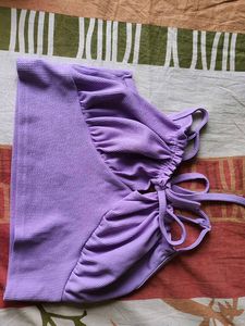 Cute Purple Crop Top