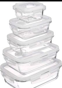 Amazon Brand - Solimo Glass Storage Containers 5