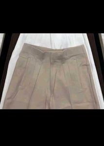 Beige High Waisted Dress Pants