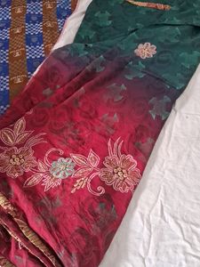 Beautiful Saari Thread Work