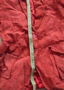 Red Suede Blazer/ coat women for winter/formal
