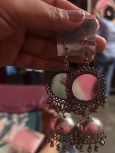 Silver Jhumka Earrings