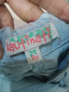 nautinati Cute Light Blue Girls' Pants