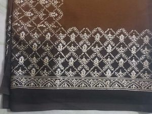 Elegant Brown &amp; Gold Saree