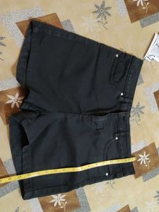 New Black Denim Shorts