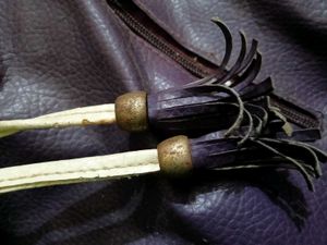 Purple Shoulder Bag with Tassels