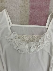 White Lace Coquette Top 🦢