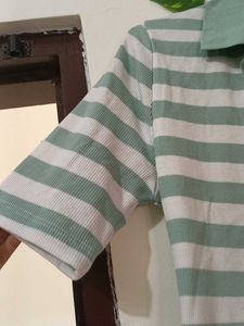 Striped Polo Top