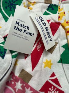 Old Navy Flannel Christmas Tree Print Nightset
