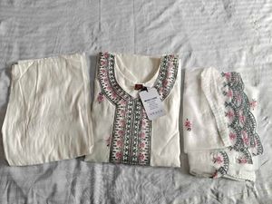 White Embroidered Salwar Kameez Suit Set