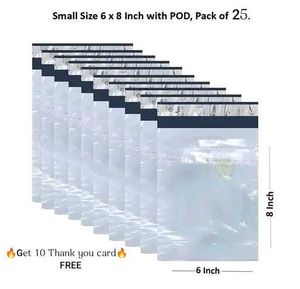 Pack of 25+10 Thank You Card - Courier bags 6*8