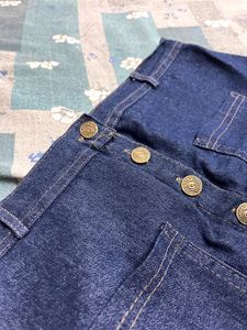 A Blue Coloured Denim Skirt.